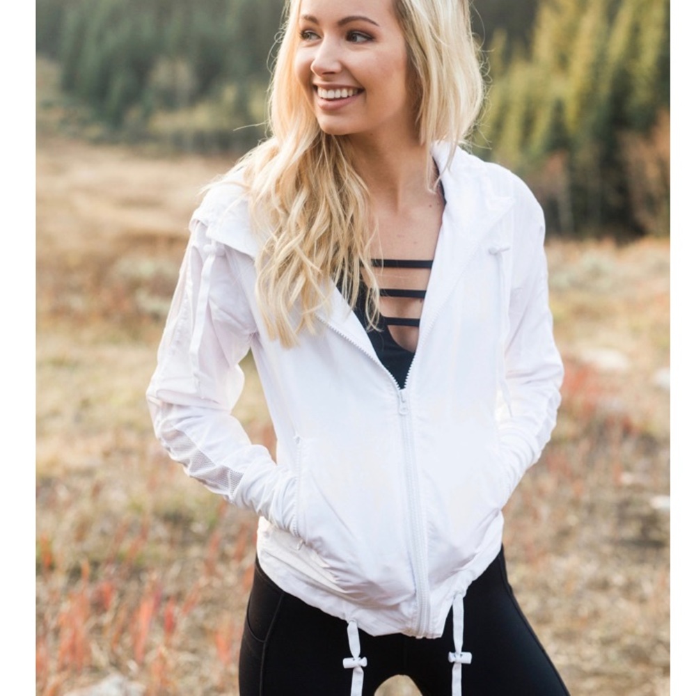 Zyia White Bomber Jacket size XL
